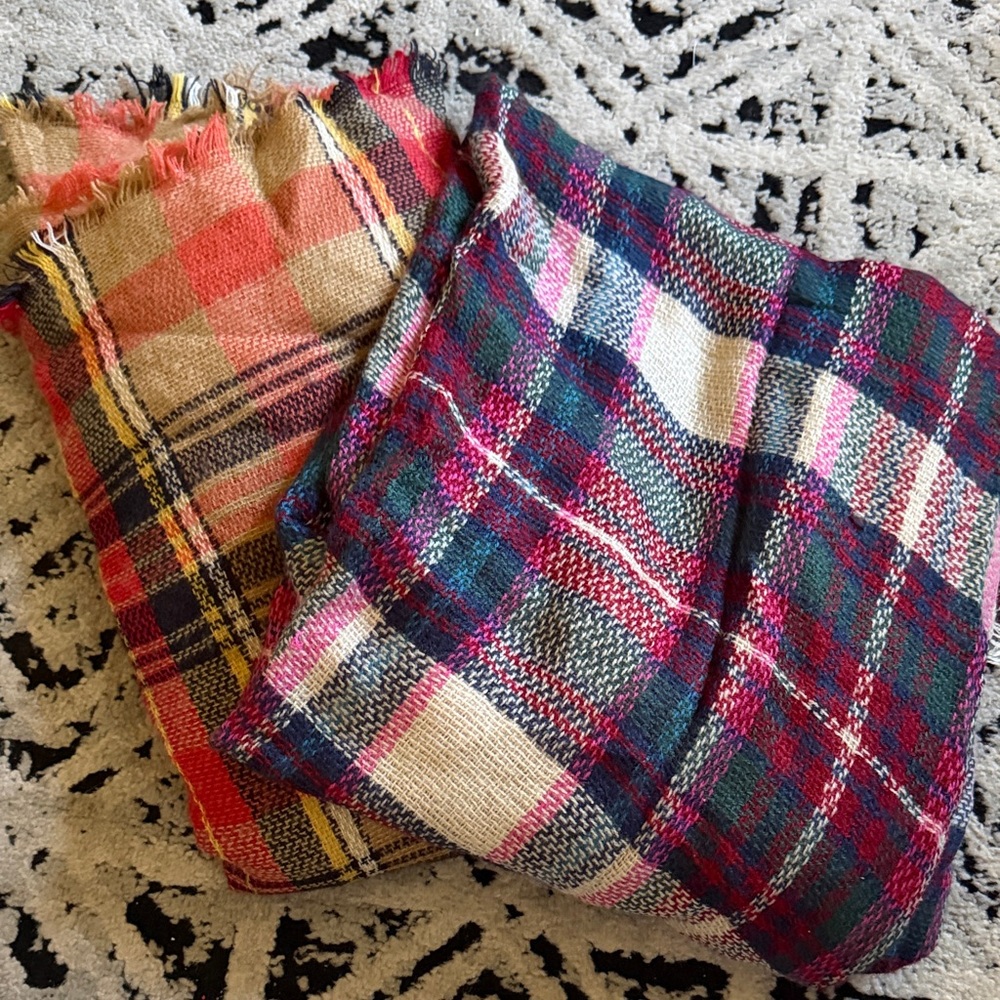 Vici Multicolor Plaid Scarves